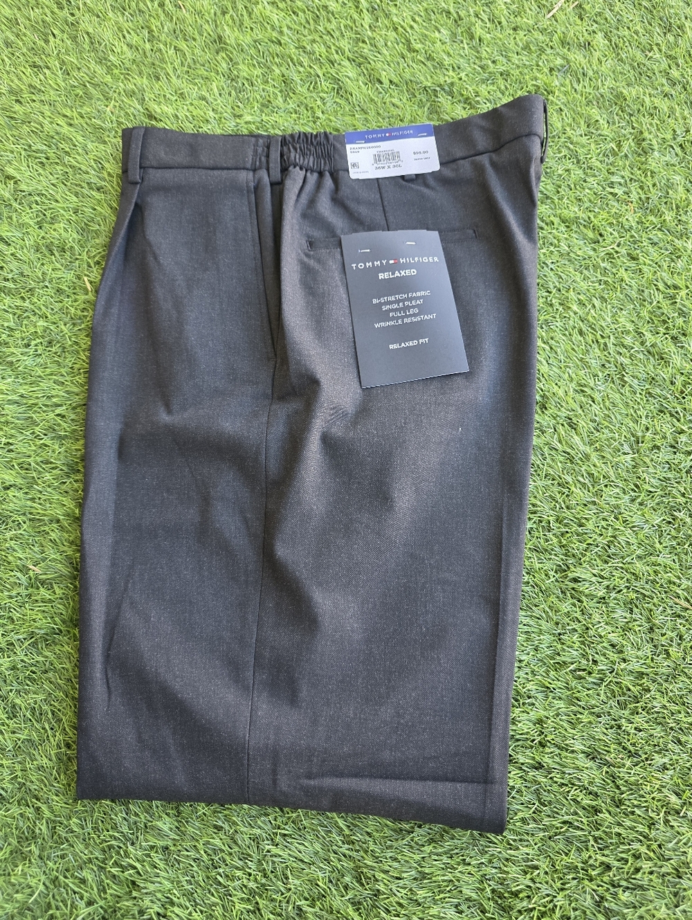 Tommy Hilfiger Mens Dress Pants Charcoal 34x30 Wrinkle Free Career NWT $95 - Picture 2 of 6